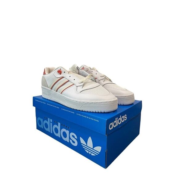 Adidas Rivalry Low Ewing Men 9-12 Casual Retro Shoe White Red Sneaker Trainer - Picture 4 of 16